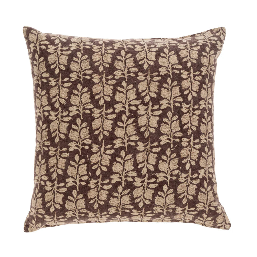 Arbor Linen Throw Pillow Plum