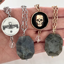 Gold Skull Chain with Labradorite