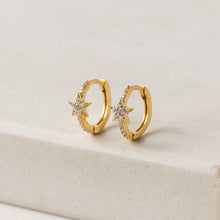 Cosmos Star Huggie Hoop Earrings Gold Silver Lovers Tempo Canada