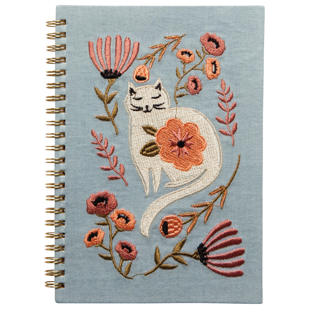 Embroidered Catbloom Notebook Danica Canada