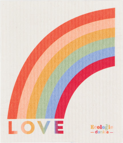 Rainbow Love Swedish Dishcloth