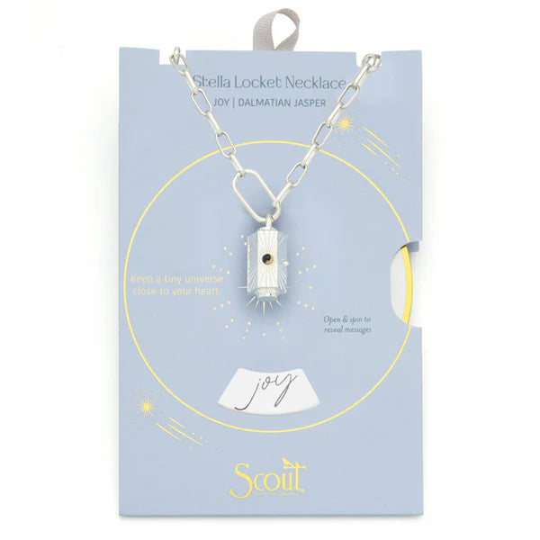 Stella Locket - Joy|Dalmation Jasper Necklace - Scout