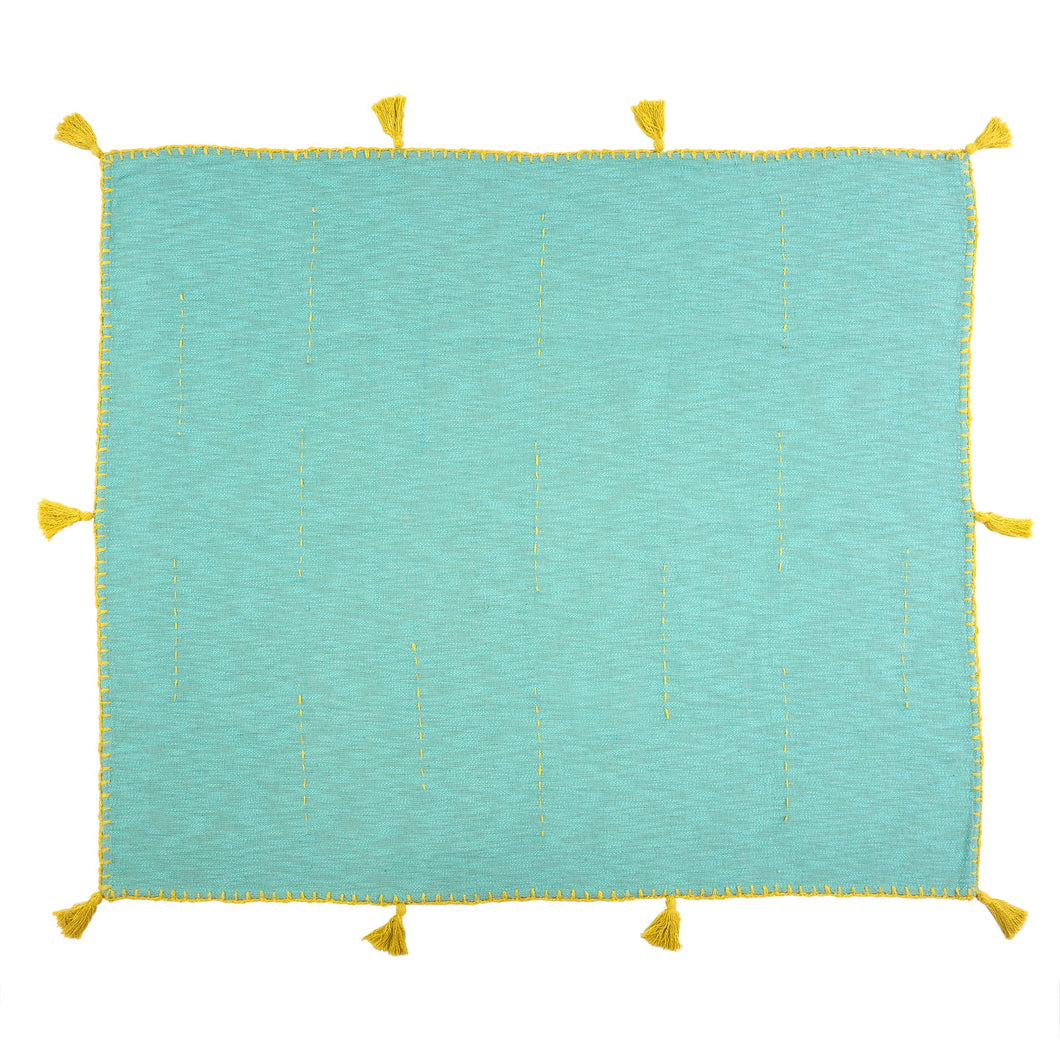 Turquoise Casbah Throw Slub Cotton