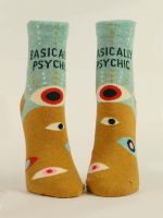 Basically Psychic Blue Q Socks