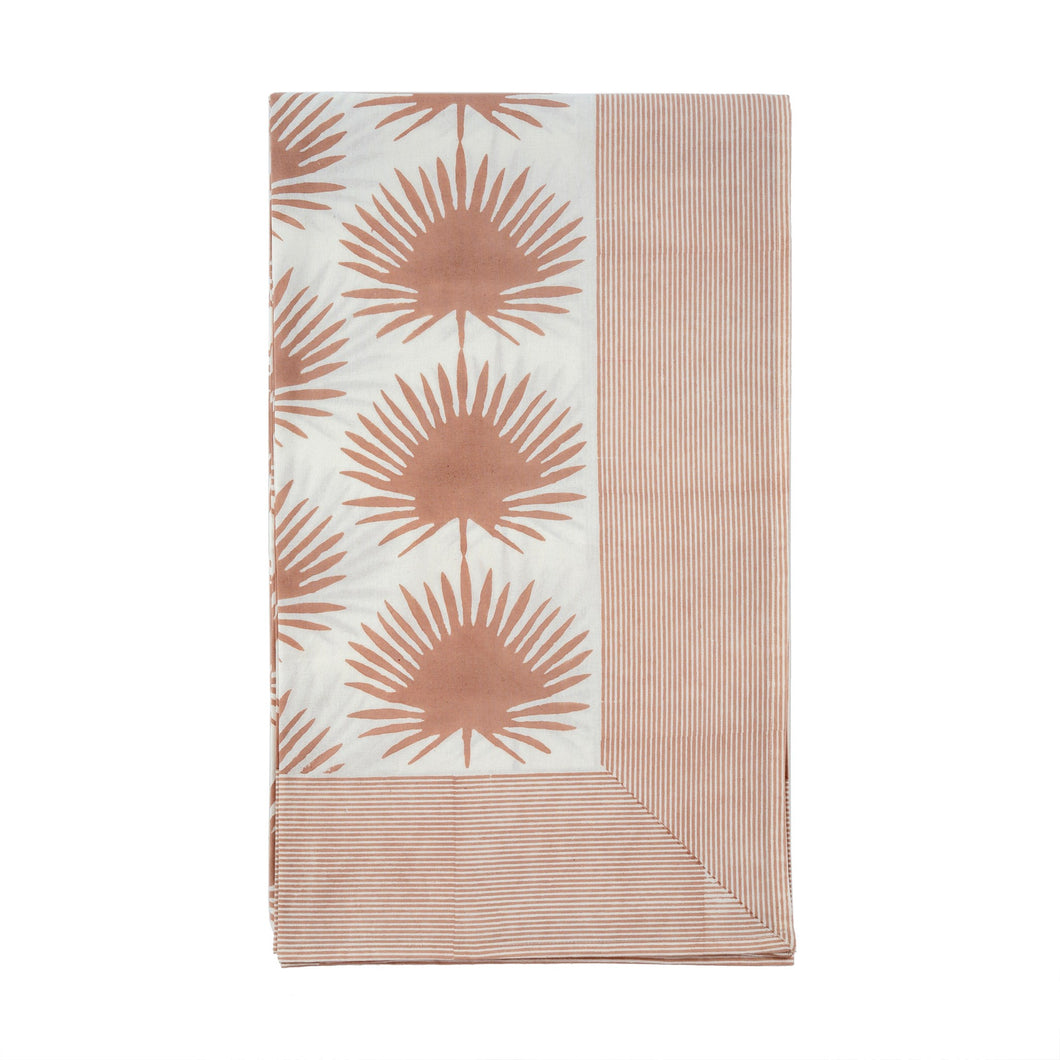 Paradise Palm Table Cloth - Dusty Blush - Vibestyle.ca