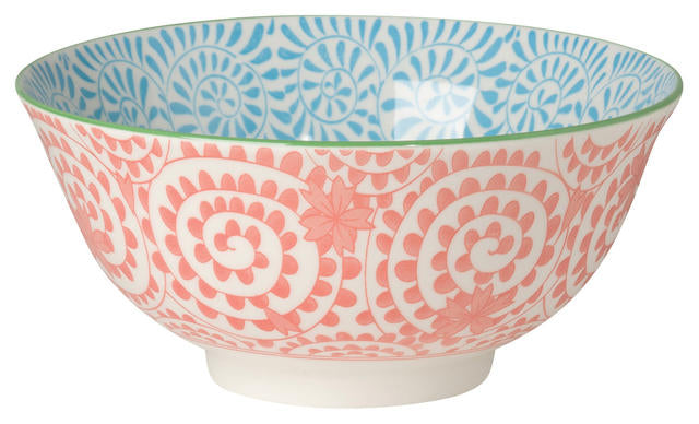 Orange Swirls - Stamped Noodle Bowl