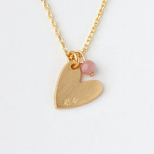 Stone Intention Charm Necklace - Rhodonite