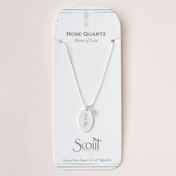 Scout Intention Necklace Rose Quartz Gemstone Jewelry Canada