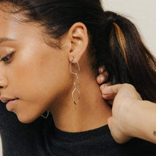 Dali Drop Earrings - Silver & Gold