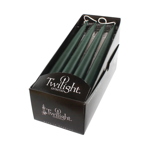 Forest Green Dripless Taper Candles