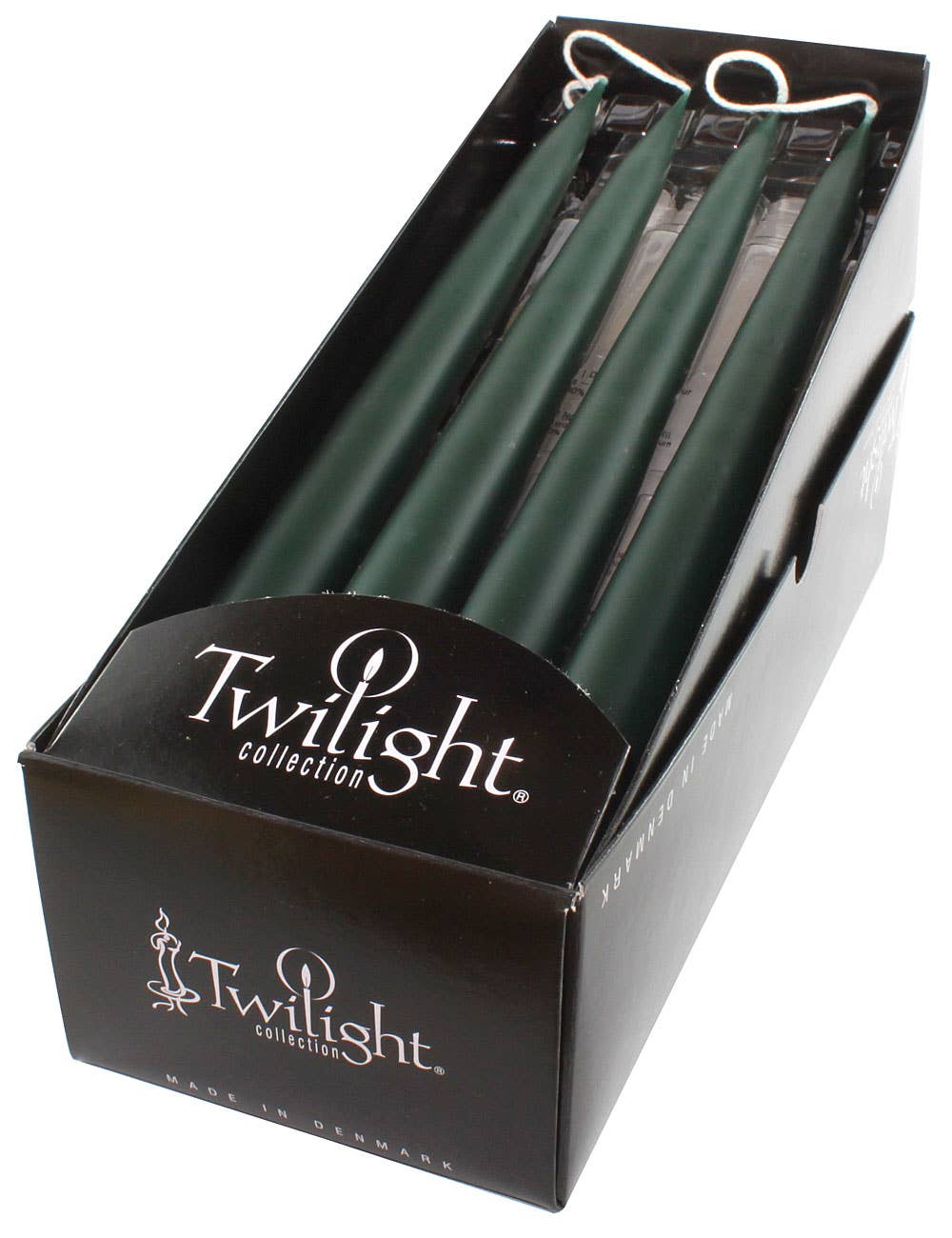 Forest Green Danish Taper Candle 12