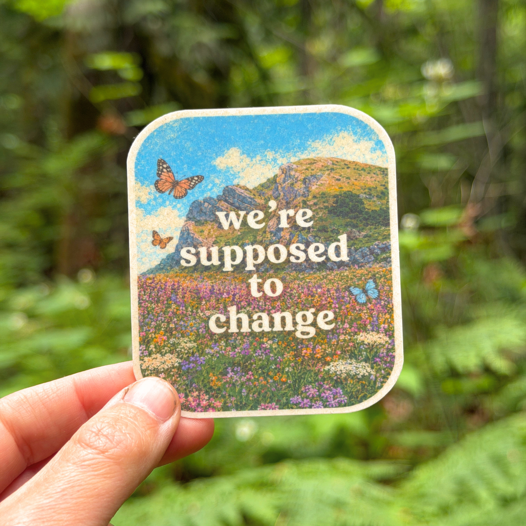 We're Supposed To Change Mountain Sticker