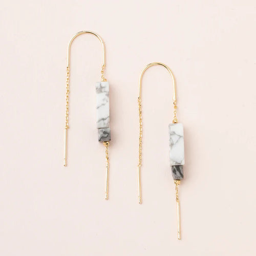 Howlite Threader Earring - Scout Jewelry