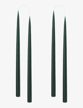 Forest Green Danish Taper Candle 12" | Set of 2