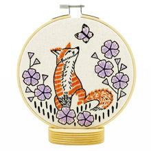 Fox in Phlox Complete Embroidery Kit