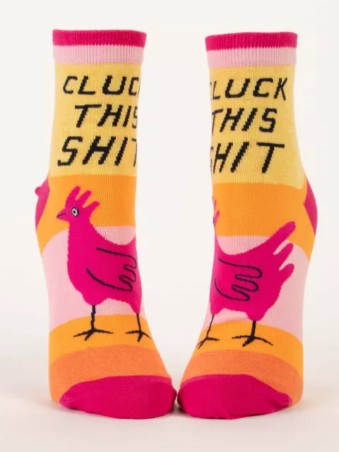 Cluck This Shit - Blue Q Ladies Ankle Socks
