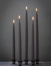 Black Danish Taper Candle 12" | Set of 2