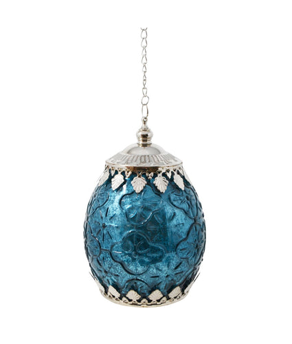 Tangier Blue LED Lantern - Vibestyle.ca