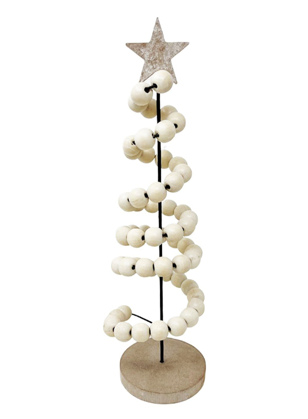 Wooden Bead Tree Christmas Decor