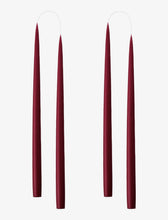 Light Burgundy Danish Taper Candle 10" | Set of 2