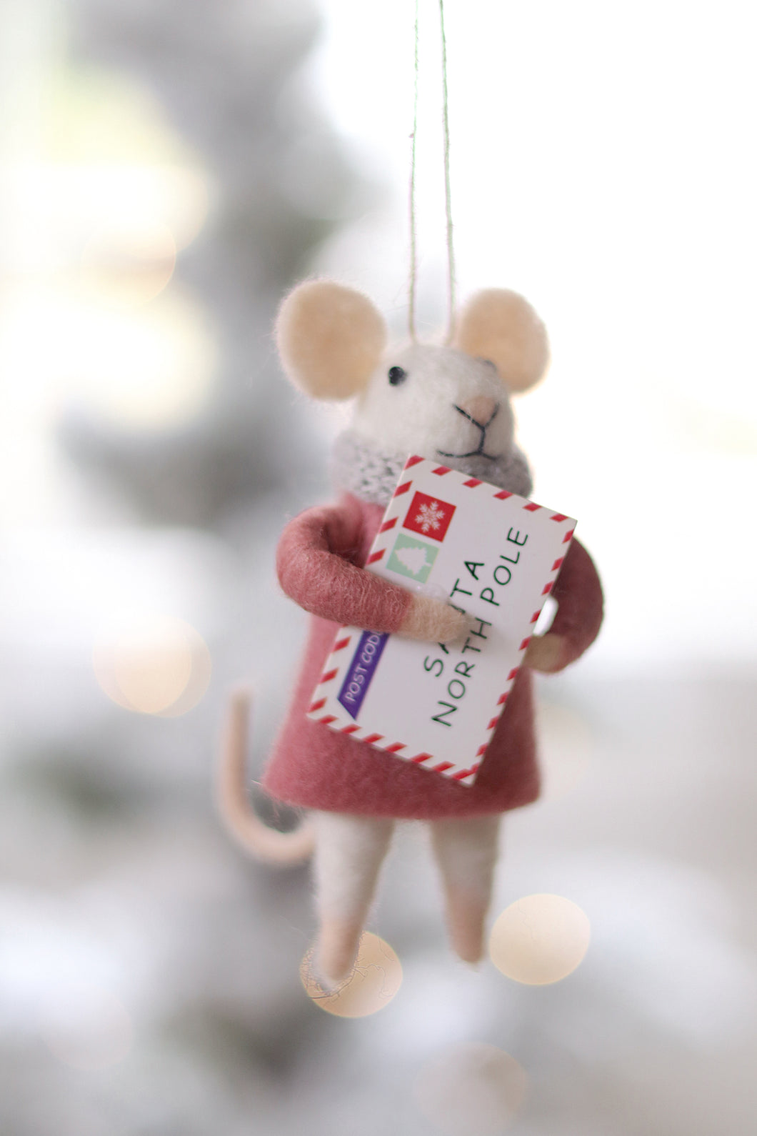 Letter from Lucy Mouse Holiday Ornament
