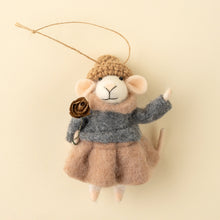 Gilded Greta Mouse Holiday Ornament
