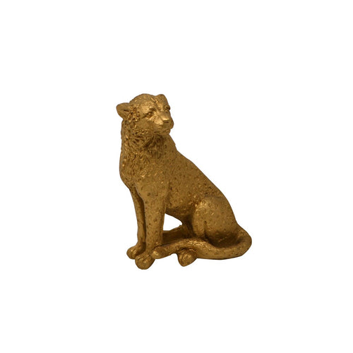 Gold Leopard Figurine Tabletop shelf decor
