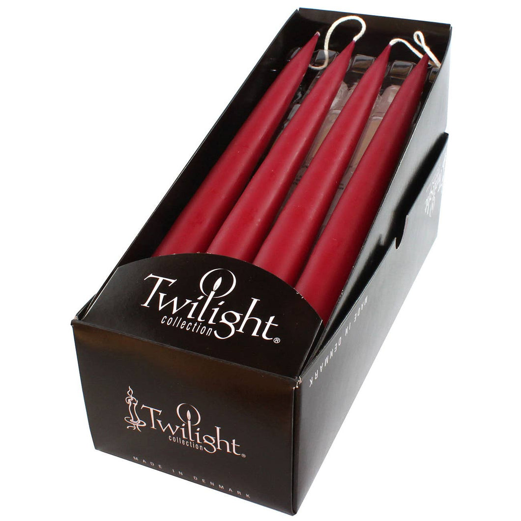 Light Burgundy Danish Taper Candle 10
