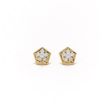 Anise Stud Earring - White Opal