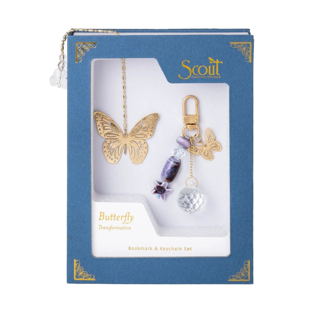 Bookmark & Keychain Set - Butterfly/Transformation