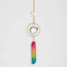 Stone Suncatcher - Hummingbird/Rainbow Stone