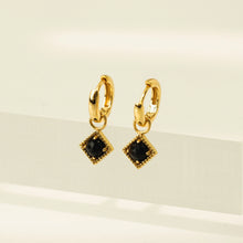 Onyx Gold Plated Earrings - Lover's Tempo