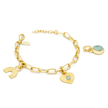 Interchangeable Charm Bracelet - Blue Howlite