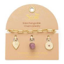 Interchangeable Charm Bracelet - Gold Tourmaline