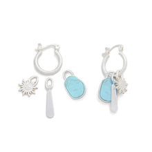 Interchangeable Charm Earrings - Turquoise