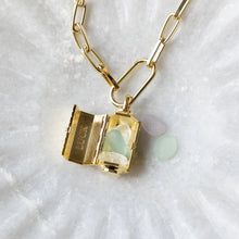 Stella Locket Necklace - Pyrite Stone of Positive Energy