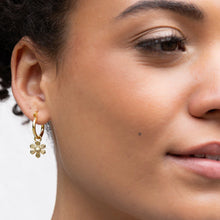 Interchangeable Charm Hoop Earrings - Aqua Terra & Gold - Scout