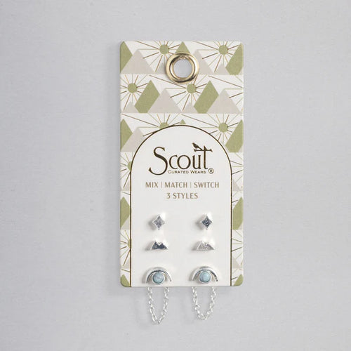 Mountain Stud Trio - Silver