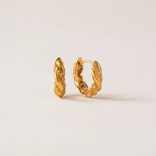 Twisted Gold Plated Hoops Lover's Tempo