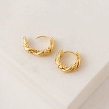Twisted Gold Plated Hoops Lover's Tempo