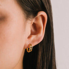 Gold Chain Sparkle Hoop Earrings Kai Earrings - Lover's Tempo