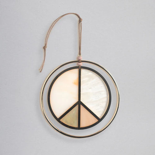 Stained Glass Suncatcher - Peace Sign