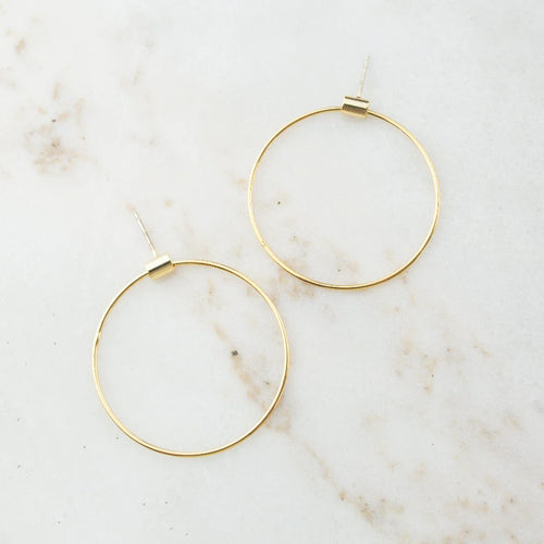 Swing Gold Plated Hoop Earring - Lover's Tempo