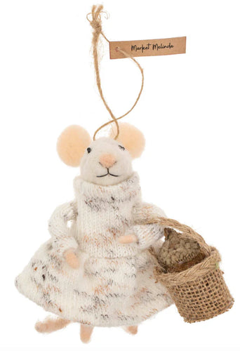 Market Melinda Felt Mouse Ornament