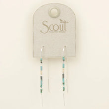 Turquoise Glass Bead Threader Earring
