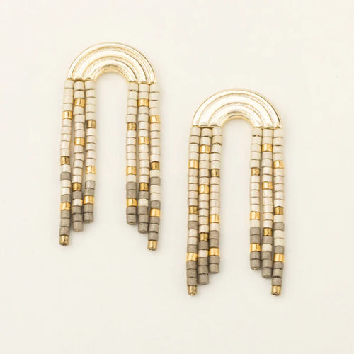 Miyuki Glass Bead Fringe Earrings