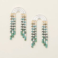 Turquoise Miyuki Bead Fringe Earrings