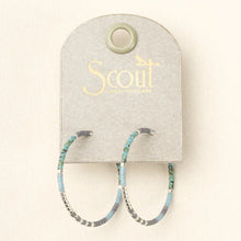 Miyuki Hoops- Turquoise/Silver