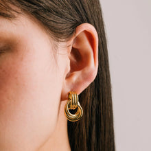 Knotted Hoops Gold Statement Hoop Earrings - Lover's Tempo