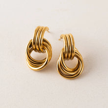 Knotted Hoops Gold Statement Hoop Earrings - Lover's Tempo